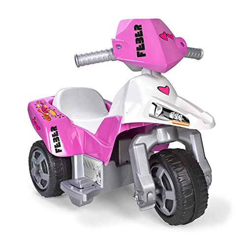 FEBER Famosa 800009608 Sweety - Motorrad mit 3 Rädern für Kinder von 3 bis 7 Jahren, 6V, pink von Pinypon