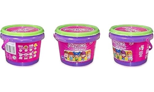 Pinypon- Mix and Match Eimer mit 5 Figuren für Mädchen ab 4 Jahren (Famosa 700015655) von Pinypon