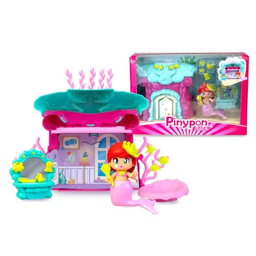 Pinypon Kleine Meerjungfrau Meer Haus, Fantasie Haus mit Figur, enthält Meer Thema Zubehör, Figur enthält Glitter Glitter Meerjungfrau Schwanz, +4 Jahre, Famosa (PNY78000) Pinypon Kleine Meerjungfrau Meer Haus, Fantasie Haus mit Figur, enthält Meer Thema Zubehör, Figur enthält Glitter Glitter Meerjungfrau Schwanz, +4 Jahre, Famosa (PNY78000) von Pinypon
