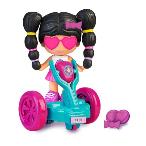 Pinypon - Let's Go! Segway, Spielzeugset, 1 Pop&Swap Puppenfigur und EIN Transportfahrzeug, mit fluoreszierenden Dekorationen und 2 Accessoires, für Jungen und Mädchen ab 3 Jahren, Famosa (PNY23000) von Pinypon