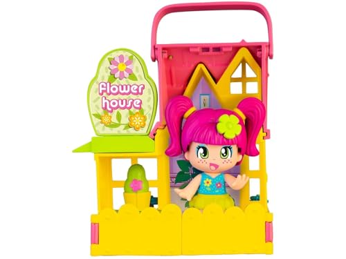 Pinypon - Blumenhaus, faltbares Spielzeughaus, gelb und rosa, mit Zubehör, Dekorationen zum Spielen und Einer Minipuppe, für Kinder ab 3 Jahren, Famosa (PNY26100) Pinypon - Blumenhaus, faltbares Spielzeughaus, gelb und rosa, mit Zubehör, Dekorationen zum Spielen und Einer Minipuppe, für Kinder ab 3 Jahren, Famosa (PNY26100) von Pinypon
