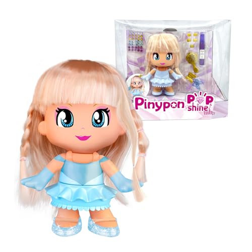 Pinypon Pop & Shine Fairy Tales, 17 cm Figur zum Kämmen, echtes Haar zum Schmücken und Verwandeln der Figur in eine Prinzessin, inkl. Glitzerstift, Kristalle und Kamm, +4 Jahre, Famosa (PNY79000) Pinypon Pop & Shine Fairy Tales, 17 cm Figur zum Kämmen, echtes Haar zum Schmücken und Verwandeln der Figur in eine Prinzessin, inkl. Glitzerstift, Kristalle und Kamm, +4 Jahre, Famosa (PNY79000) von Pinypon
