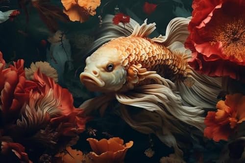 Fun Jigsaw Puzzle 1000 Teile für Erwachsene Goldfisch Schwimmen in einem Teich gefüllt mit goldenen Blättern Holzpuzzle Familie Spaß und Casual Anfänger Lernspiel Puzzle Geschenke 74,9 x 50,8 cm Fun Jigsaw Puzzle 1000 Teile für Erwachsene Goldfisch Schwimmen in einem Teich gefüllt mit goldenen Blättern Holzpuzzle Familie Spaß und Casual Anfänger Lernspiel Puzzle Geschenke 74,9 x 50,8 cm von Pioasing