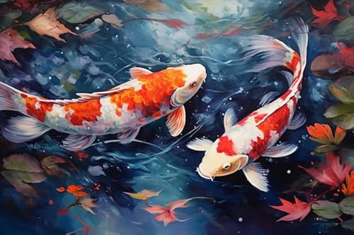 Fun Jigsaw Puzzle 1000 Teile für Erwachsene Holzpuzzle Koi Fisch und Blätter mit den Worten Koi auf der Unterseite Herausfordernd für Spaß Familienaktivitäten Geschenk 74,9 x 50,8 cm Fun Jigsaw Puzzle 1000 Teile für Erwachsene Holzpuzzle Koi Fisch und Blätter mit den Worten Koi auf der Unterseite Herausfordernd für Spaß Familienaktivitäten Geschenk 74,9 x 50,8 cm von Pioasing