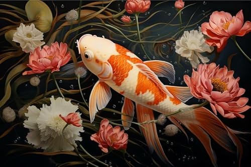 Fun Jigsaw Puzzle 1000 Teile für Erwachsene Holzpuzzle Ruhiger Teich Goldfisch Lotus Herausfordernd für Spaß Familienaktivitäten Geschenk 74,9 x 50,8 cm Fun Jigsaw Puzzle 1000 Teile für Erwachsene Holzpuzzle Ruhiger Teich Goldfisch Lotus Herausfordernd für Spaß Familienaktivitäten Geschenk 74,9 x 50,8 cm von Pioasing