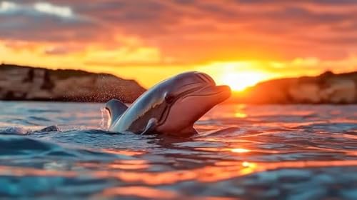 Fun Jigsaw Puzzle 1000 Teile für Erwachsene Ocean Moment Holzpuzzle Delfin bei Sonnenuntergang Herausfordernd für Spaß Familienaktivitäten Geschenk 74,9 x 50,8 cm Fun Jigsaw Puzzle 1000 Teile für Erwachsene Ocean Moment Holzpuzzle Delfin bei Sonnenuntergang Herausfordernd für Spaß Familienaktivitäten Geschenk 74,9 x 50,8 cm von Pioasing
