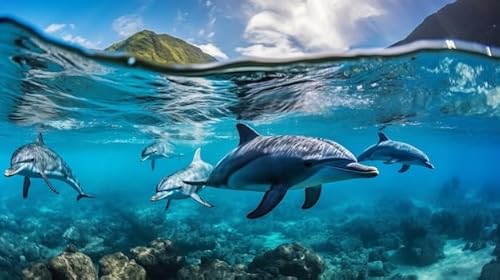 Fun Jigsaw Puzzle 500 Teile für Erwachsene Delfine Schwimmen im Wasser Holzpuzzle Familie Spaß und Casual Anfänger Lernspiel Puzzle Geschenke 52.1 cmx 38.1 cm Fun Jigsaw Puzzle 500 Teile für Erwachsene Delfine Schwimmen im Wasser Holzpuzzle Familie Spaß und Casual Anfänger Lernspiel Puzzle Geschenke 52.1 cmx 38.1 cm von Pioasing