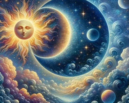 Fun Jigsaw Puzzle 500 Teile für Erwachsene Sonnenmond Holzpuzzle Familie Spaß und Casual Anfänger Lernspiel Puzzle Geschenke 52.1 cmx 38.1 cm Fun Jigsaw Puzzle 500 Teile für Erwachsene Sonnenmond Holzpuzzle Familie Spaß und Casual Anfänger Lernspiel Puzzle Geschenke 52.1 cmx 38.1 cm von Pioasing