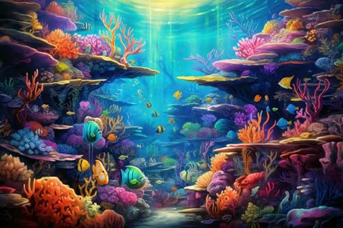 Fun Jigsaw Puzzle 500 Teile für Erwachsene Unterwasserwelt mit Korallen und tropischen Fischen Holzpuzzle Familie Spaß und Casual Anfänger Lernspiel Puzzle Geschenke 52.1 cmx 38.1 cm Fun Jigsaw Puzzle 500 Teile für Erwachsene Unterwasserwelt mit Korallen und tropischen Fischen Holzpuzzle Familie Spaß und Casual Anfänger Lernspiel Puzzle Geschenke 52.1 cmx 38.1 cm von Pioasing