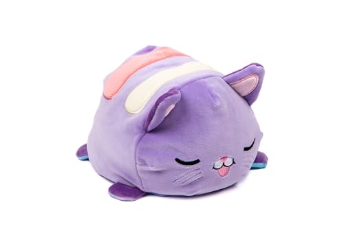 Pioupiou et Merveilles - Cushablez – Wende-Plüschtier – Magische Katze, Violett/Blau, 22 cm – Weiche und ausdrucksstarke Katze – ändert die Stimmung mit Einer Geste – 2-in-1 Feen-Plüschtier Pioupiou et Merveilles - Cushablez – Wende-Plüschtier – Magische Katze, Violett/Blau, 22 cm – Weiche und ausdrucksstarke Katze – ändert die Stimmung mit Einer Geste – 2-in-1 Feen-Plüschtier von Pioupiou et Merveilles