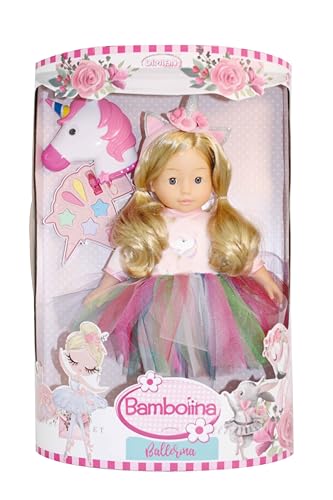Pioupiou et Merveilles Dimian - Einhorn Molly Puppe - 40 cm - mit ihrem Make-up und Zubehör - Tüllrock bunt - Märchenbegleiter - Magie und Glitzer - Feinmotorik von Pioupiou et Merveilles