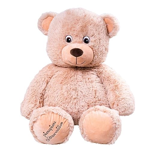 Pioupiou et Merveilles - Riesen-Plüschtier, französisches Produkt, XXL, Augustin, Puuh, Beige, 70 cm hoch, sehr weich, für Kinder, 16583 Pioupiou et Merveilles - Riesen-Plüschtier, französisches Produkt, XXL, Augustin, Puuh, Beige, 70 cm hoch, sehr weich, für Kinder, 16583 von Pioupiou et Merveilles