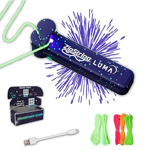 Pioupiou et Merveilles - Zipstring Luma – leuchtet im Dunkeln – Neues Spielzeug – Erstellen unbegrenzter Figuren – 5 Verschiedene Saiten – originelle Geschenkidee – vom Kind bis zum Erwachsenen von Pioupiou et Merveilles