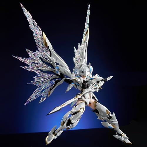 Pipigirl 1:12 Scale Plastic Model Action Figures Kits, White Dragon Knight Galahad, Mecha Model, Mecha Musume, Height 17.0 cm Anime Style Collectible Action Figures von Pipigirl