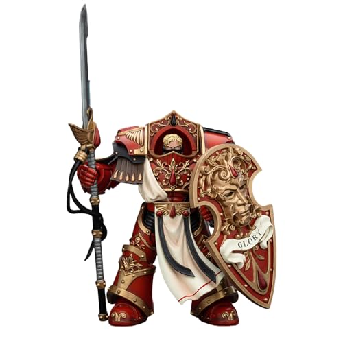 Pipigirl JoyToy 40K Genuine License 1:18 Action Figure, Blood Angels Crimson Paladins Squad Crimson Exemplar, 13.6 cm Collectible Action Figures von Pipigirl