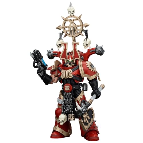 Pipigirl JoyToy GW 40K Genuine License 1:18 Action Figure, World Eaters Khorne Berzerker with Berzerker lcon, 12.6 cm Collectible Action Figures Sets von Pipigirl