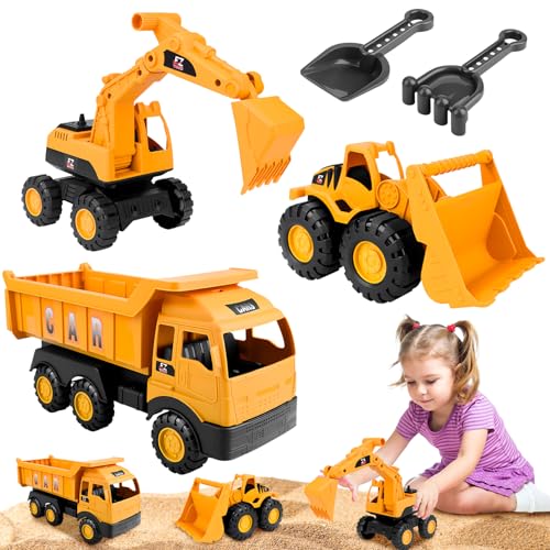 3 Stück Sandspielzeug Bagger Sandkasten, Sandkasten Spielzeug, Auto Spielzeug Set für Kinder Sandkasten, Verwendung Kipplaster Bagger Strandspielzeug für 2-5 Jahr Mädchen Junge Sommerspielzeug 3 Stück Sandspielzeug Bagger Sandkasten, Sandkasten Spielzeug, Auto Spielzeug Set für Kinder Sandkasten, Verwendung Kipplaster Bagger Strandspielzeug für 2-5 Jahr Mädchen Junge Sommerspielzeug von Pipihome
