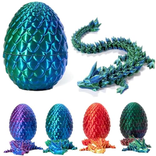 Pipihome 3D Gedruckter Drache, Drachenzähmen Leicht Gemacht Drachen Spielzeug, Drachen Figuren Drachen Deko Überraschung Easter Dracheneier, Drachen Ornament für Häuser und Aquarien von Pipihome