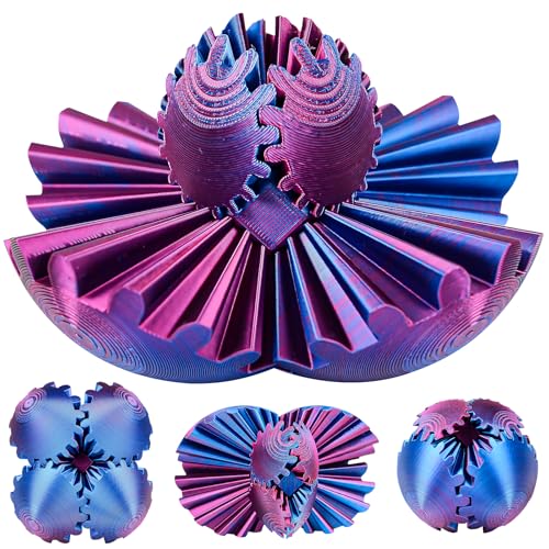 Pipihome Gear Ball, 3D Gedruckter Zahnradball Gear Sphere Steampunk Whirling Wonder Fidget Cube Toys, ADHD Spielzeug Anti Stress Geschenke für Erwachsene Kinder von Pipihome