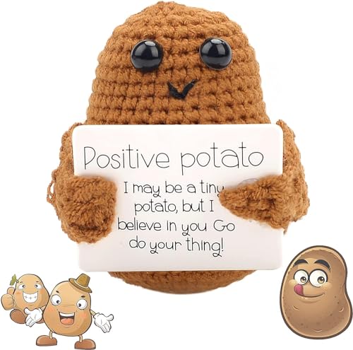 Pipihome Glücksbringer Positive Kartoffel, Pocket Hug Positive Potato, Geburtstagsgeschenk für Frauen Männer, Geschenke für Freundin, Beste Freundin Geschenke, Abschiedsgeschenk Kollegen von Pipihome