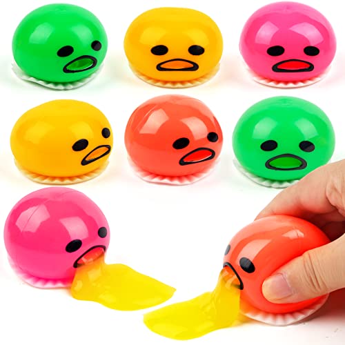 Pipihome The Puking Ball, 8 Stück Eigelb-Ball-Spielzeug zum Erbrechen Squeeze Toys, Eigelb-Stressball zum Erbrechen, Stressabbau-Spielzeug für ADHS, OCD, Autismus, Depressionen von Pipihome