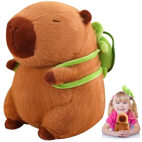 Pipihome Capybara Plüschtier, 23cm Capybara Kuscheltier mit Schildkröt Nrucksack, Simulation Capibara Plushie Cute Plushies, Capybara Plush Toy Stuffed Animals Spielzeug Geburtstagsgeschenk Pipihome Capybara Plüschtier, 23cm Capybara Kuscheltier mit Schildkröt Nrucksack, Simulation Capibara Plushie Cute Plushies, Capybara Plush Toy Stuffed Animals Spielzeug Geburtstagsgeschenk von Pipihome