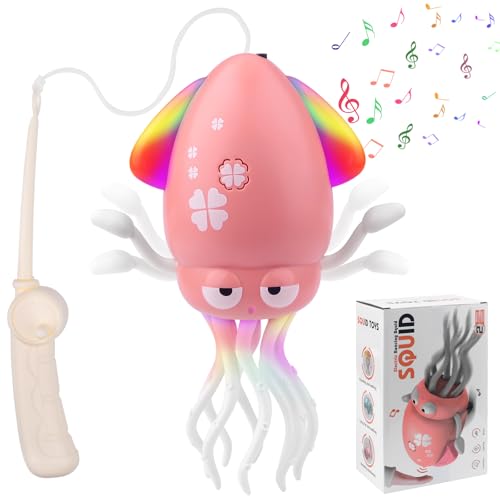 Pipihome Electric Dancing Octopus Toy, Magische Tanzende Krake Spielzeug Krake Kinder Elektrische PäDagogische Mit Led & Musik, Tanzendes Und Singendes Musikspielzeug FüR MäDchen Jungen (B) von Pipihome