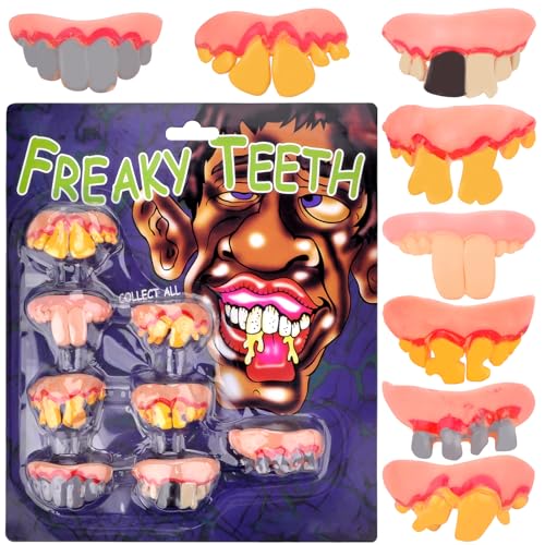 Pipihome Hässlich Falsche Zähne, 8 Stück Lustige Vampir Zähne, Halloween Zähne, Bob Zahn Dämonenzähne, Kreativ Kostüm Prop für Halloween Maskerade, Scherzartikel Pipihome Hässlich Falsche Zähne, 8 Stück Lustige Vampir Zähne, Halloween Zähne, Bob Zahn Dämonenzähne, Kreativ Kostüm Prop für Halloween Maskerade, Scherzartikel von Pipihome