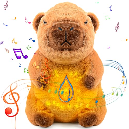 Pipihome Schlummer Capybara Plüschtier, Capybara Kuscheltier mit Atembewegung und Sanfte Musik, Baby Geschenke Spielzeug Einschlafhilfe Beruhigender, Relief Plushie Calming Otter Soothing Pipihome Schlummer Capybara Plüschtier, Capybara Kuscheltier mit Atembewegung und Sanfte Musik, Baby Geschenke Spielzeug Einschlafhilfe Beruhigender, Relief Plushie Calming Otter Soothing von Pipihome
