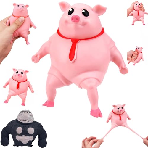 Pipihome Stressball Schwein Quetschspielzeug, Anti Stress Schwein Squeeze Spielzeug, Piggy Fidget Toys, Pig Stressschwein Stressabbau Spielzeug for Kinder und Erwachsene(Keine Orang-Utans) von Pipihome