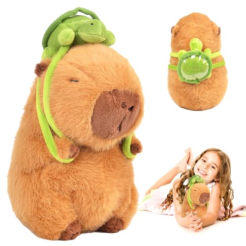 Simulation Capybara Plüschtier, Niedlichen Capybara Plüschtier, Capybara Kuscheltiere Plüsch Kissen, Nette Nagetier Weiche Plüschtier Tier Puppe, Geburtstagsgeschenk für Kinder (1 Stück-Braun) von Pipihome