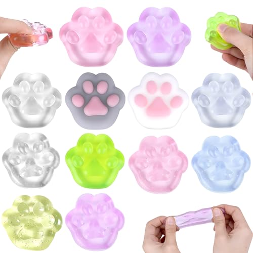 Squishy Pfote, Squishy Cat Paw Squishy Katze Pfote Katzenpfoten Squeeze Spielzeug Cat Paw Squeeze Toy Süße Katzenpfoten Stressabbau Fidget Toys für Kinder und Erwachsene (10pcs) von Pipihome