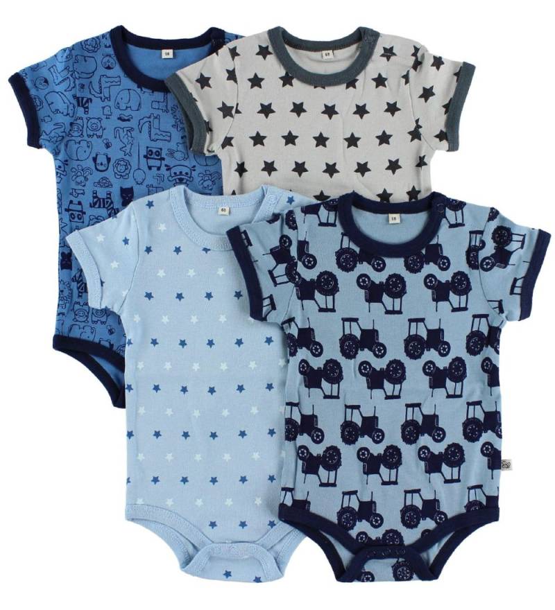 Pippi Baby Bodys k/ä - 4er-Pack - Blau/Hellblau m. Muster - Pippi Baby - 50 - Body K/Ä Pippi Baby Bodys k/ä - 4er-Pack - Blau/Hellblau m. Muster - Pippi Baby - 50 - Body K/Ä von Pippi Baby