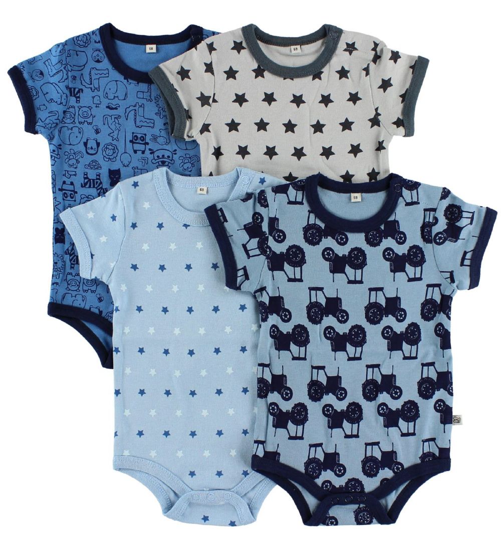 Pippi Baby Bodys k/ä - 4er-Pack - Blau/Hellblau m. Muster - Pippi Baby - 56 - Body K/Ä Pippi Baby Bodys k/ä - 4er-Pack - Blau/Hellblau m. Muster - Pippi Baby - 56 - Body K/Ä von Pippi Baby