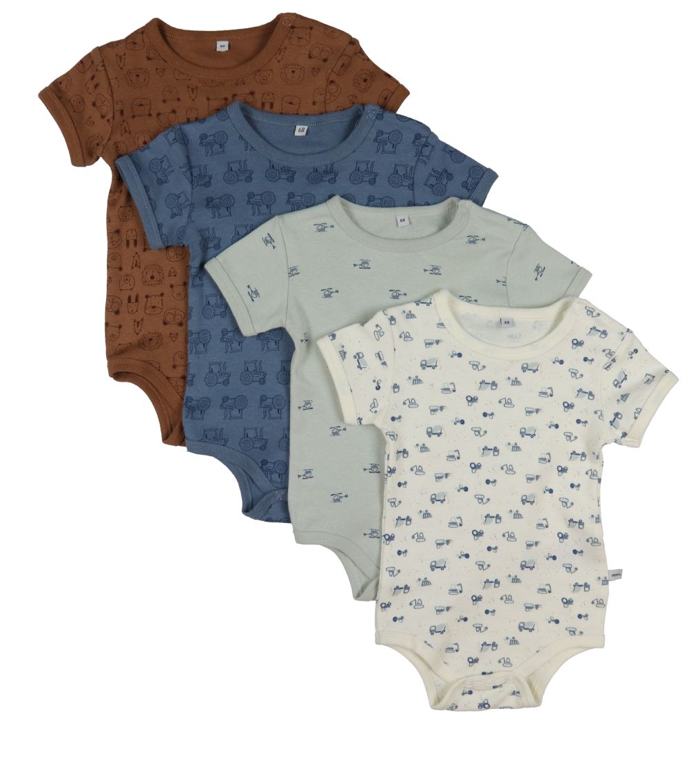 Pippi Baby Bodys k/ä - 4er-Pack - Blue Mirage - Pippi Baby - 1 Jahr (80) - Body K/Ä von Pippi Baby