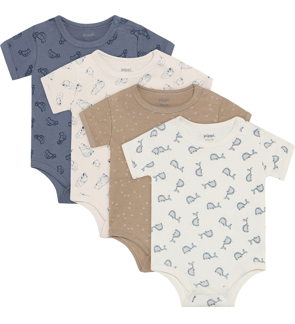 Pippi Baby Bodys k/ä - 4er-Pack - Feuerstein Stone - Pippi Baby - 4 Jahre (104) - Body K/Ä von Pippi Baby