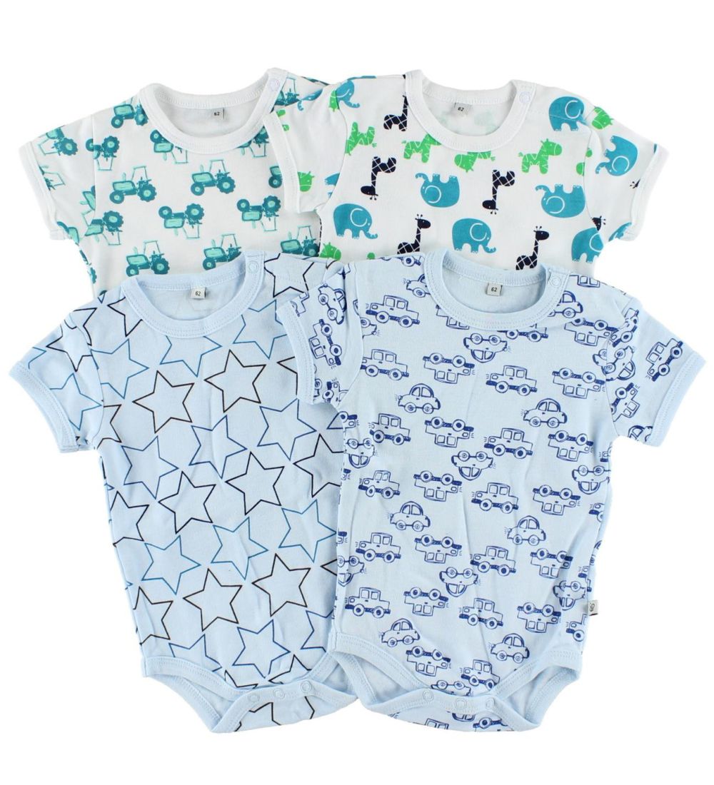 Pippi Baby Bodys k/ä - 4er-Pack - Hellblau/Weiß m. Muster - Pippi Baby - 74 - Body K/Ä Pippi Baby Bodys k/ä - 4er-Pack - Hellblau/Weiß m. Muster - Pippi Baby - 74 - Body K/Ä von Pippi Baby