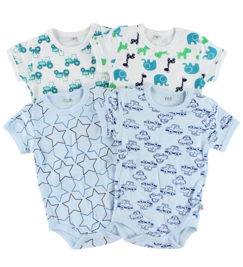 Pippi Baby Bodys k/ä - 4er-Pack - Hellblau/Weiß m. Muster - Pippi Baby - 74 - Body K/Ä Pippi Baby Bodys k/ä - 4er-Pack - Hellblau/Weiß m. Muster - Pippi Baby - 74 - Body K/Ä von Pippi Baby