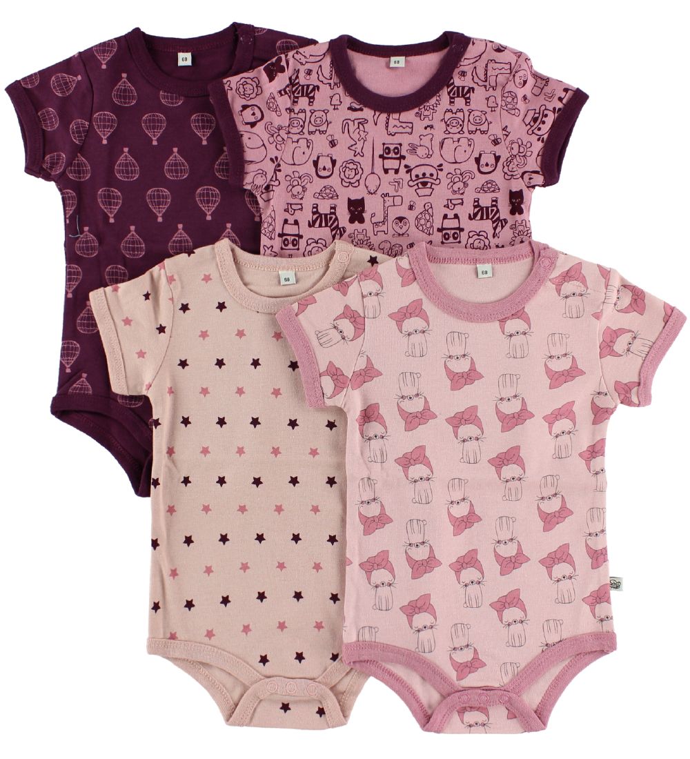 Pippi Baby Bodys k/ä - 4er-Pack - Rosa/Lila m. Muster - Pippi Baby - 62 - Body K/Ä Pippi Baby Bodys k/ä - 4er-Pack - Rosa/Lila m. Muster - Pippi Baby - 62 - Body K/Ä von Pippi Baby
