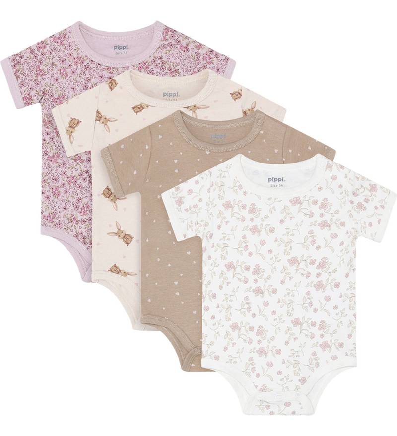 Pippi Baby Bodys k/ä - 4er-Pack - Violett Ice - Pippi Baby - 1½ Jahre (86) - Body K/Ä von Pippi Baby
