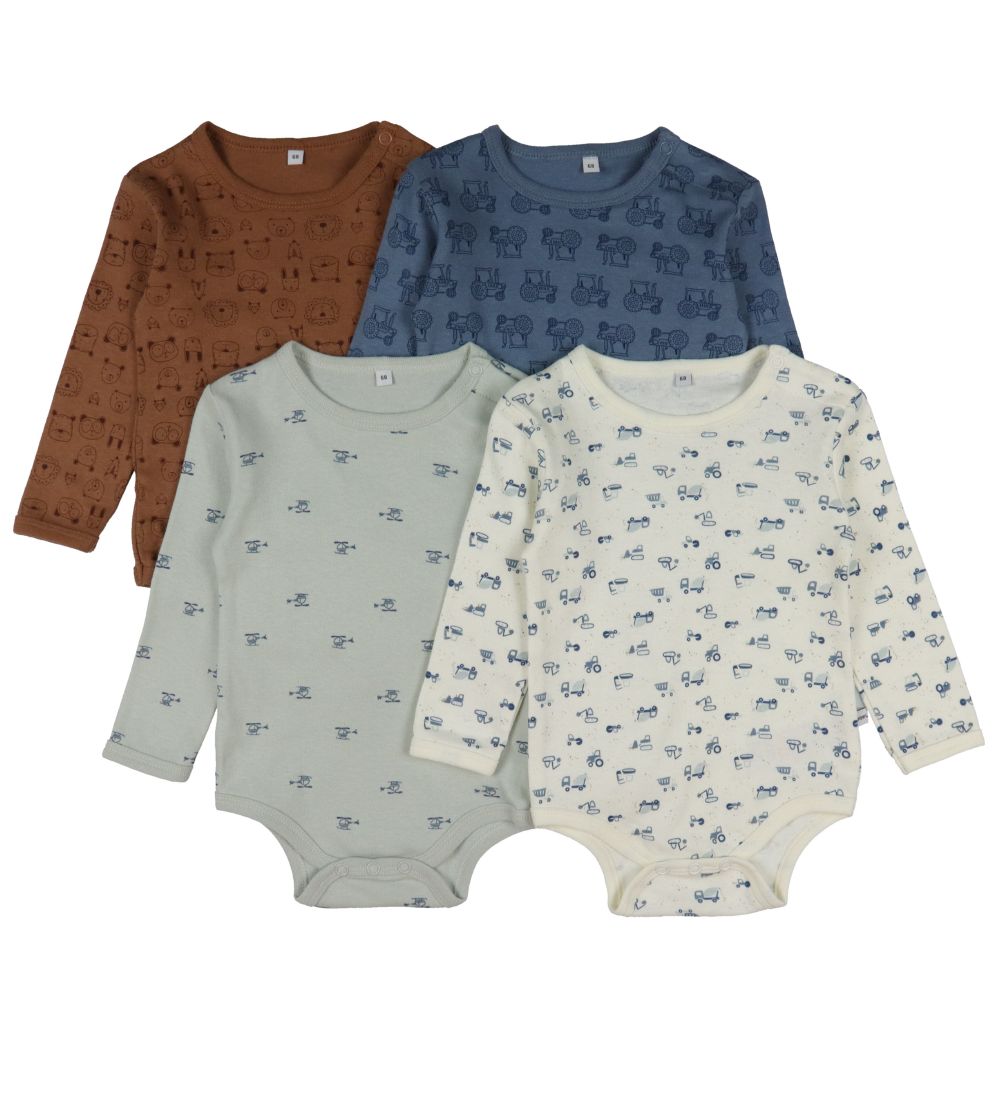 Pippi Baby Bodys l/ä - 4er-Pack - Blue Mirage - Pippi Baby - 74 - Body L/Ä Pippi Baby Bodys l/ä - 4er-Pack - Blue Mirage - Pippi Baby - 74 - Body L/Ä von Pippi Baby