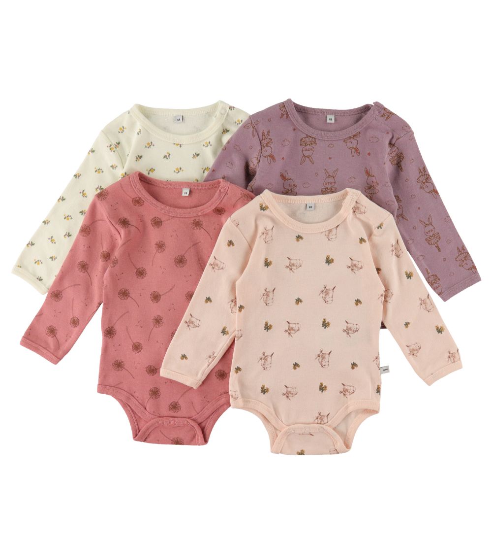 Pippi Baby Bodys l/ä - 4er-Pack - Dusty Rose - Pippi Baby - 62 - Body L/Ä Pippi Baby Bodys l/ä - 4er-Pack - Dusty Rose - Pippi Baby - 62 - Body L/Ä von Pippi Baby