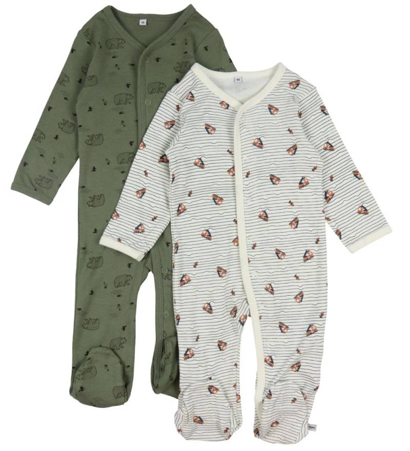 Pippi Baby Strampler - Schlafanzüge - 2er-Pack - Deep Lichen Gre - Pippi Baby - 1½ Jahre (86) - Strampler von Pippi Baby
