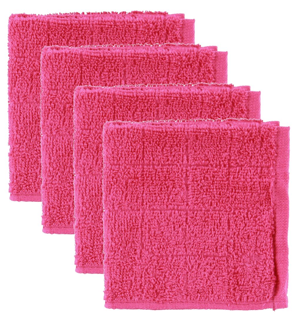 Pippi Baby Waschlappen - 4er-Pack - Pink - Pippi Baby - One Size - Waschlappen von Pippi Baby