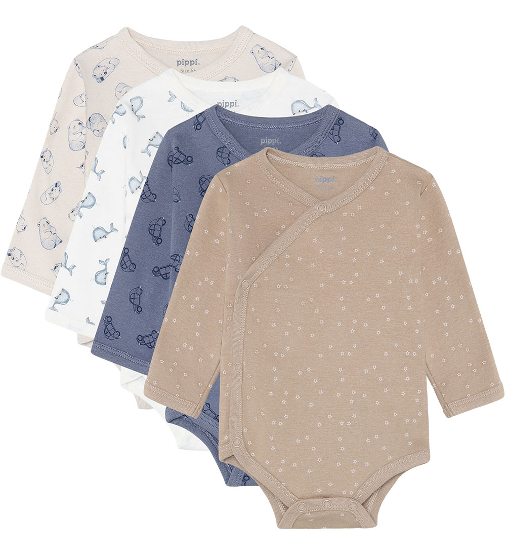 Pippi Baby Wickel Bodys l/ä - 4er-Pack - Feuerstein Stone - Pippi Baby - 50 - Body L/Ä Pippi Baby Wickel Bodys l/ä - 4er-Pack - Feuerstein Stone - Pippi Baby - 50 - Body L/Ä von Pippi Baby