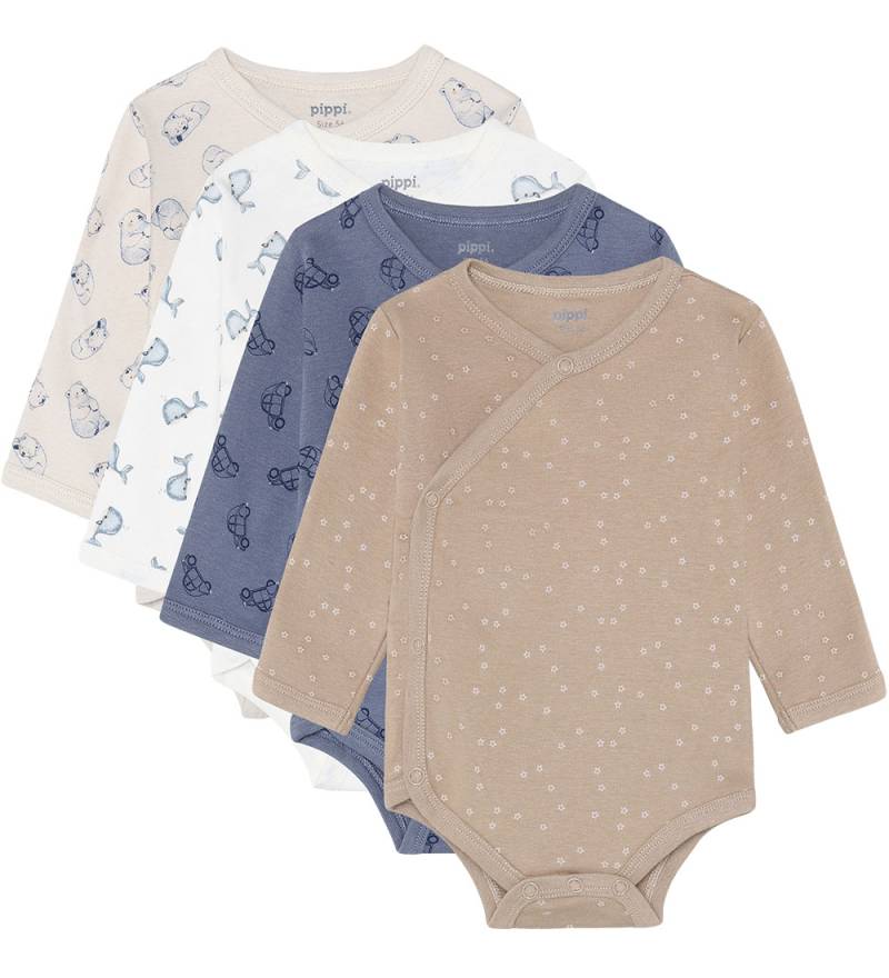 Pippi Baby Wickel Bodys l/ä - 4er-Pack - Feuerstein Stone - Pippi Baby - 68 - Body L/Ä Pippi Baby Wickel Bodys l/ä - 4er-Pack - Feuerstein Stone - Pippi Baby - 68 - Body L/Ä von Pippi Baby
