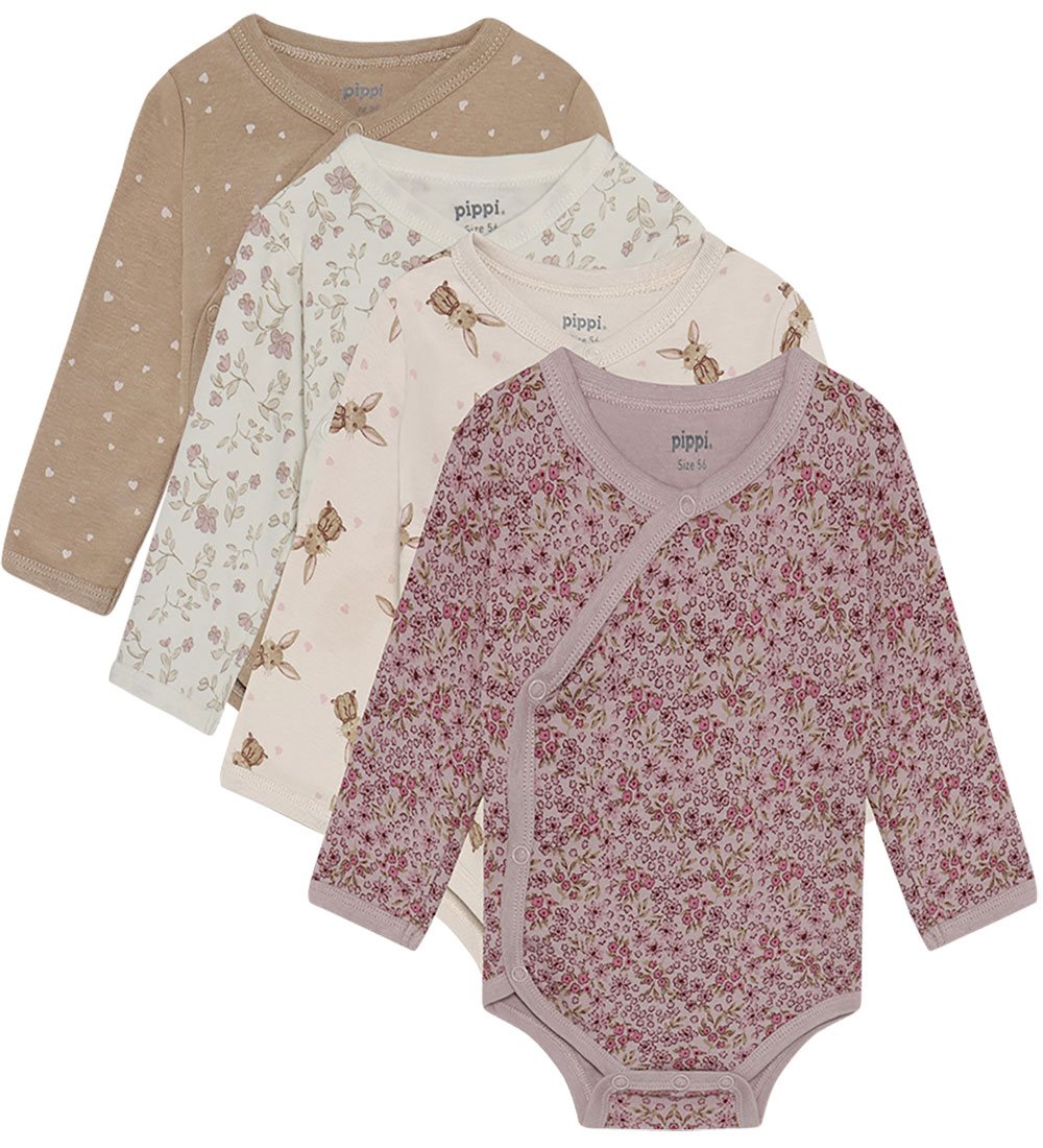 Pippi Baby Wickel Bodys l/ä - 4er-Pack - Violett Ice - Pippi Baby - 68 - Body L/Ä Pippi Baby Wickel Bodys l/ä - 4er-Pack - Violett Ice - Pippi Baby - 68 - Body L/Ä von Pippi Baby