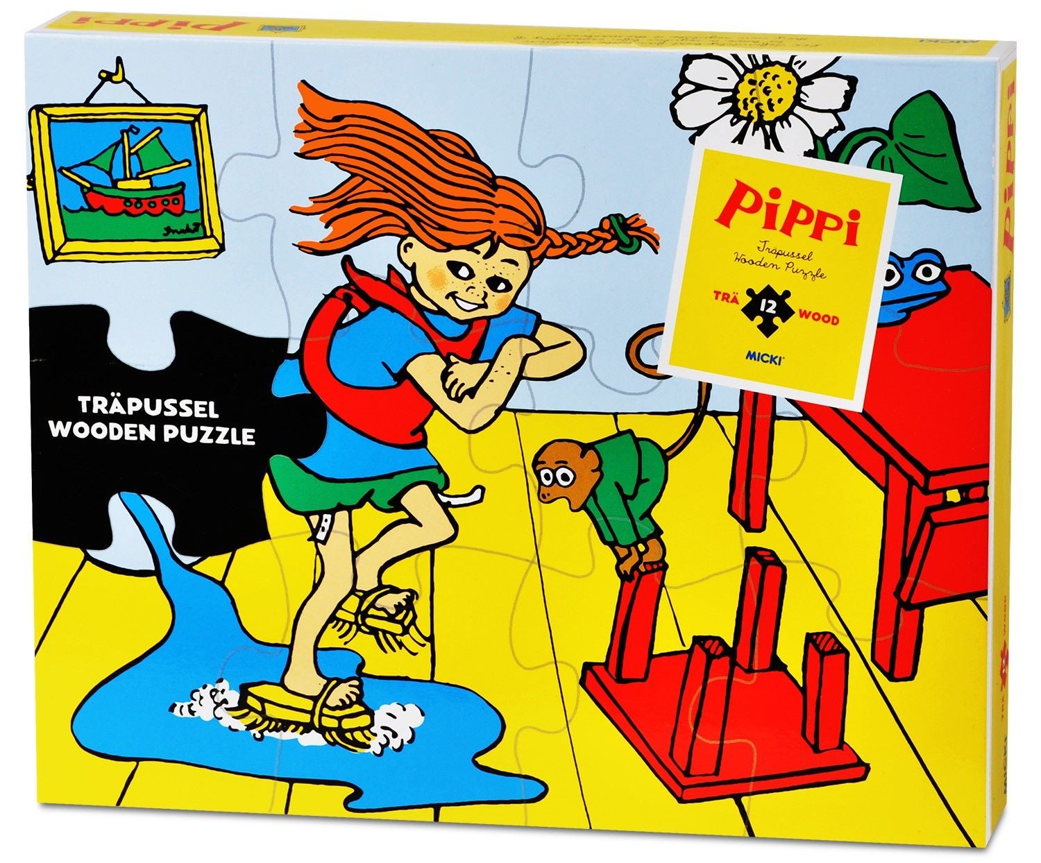 Pippi Holzpuzzle 12 Teile Pippi Holzpuzzle 12 Teile von Pippi Langstrumpf