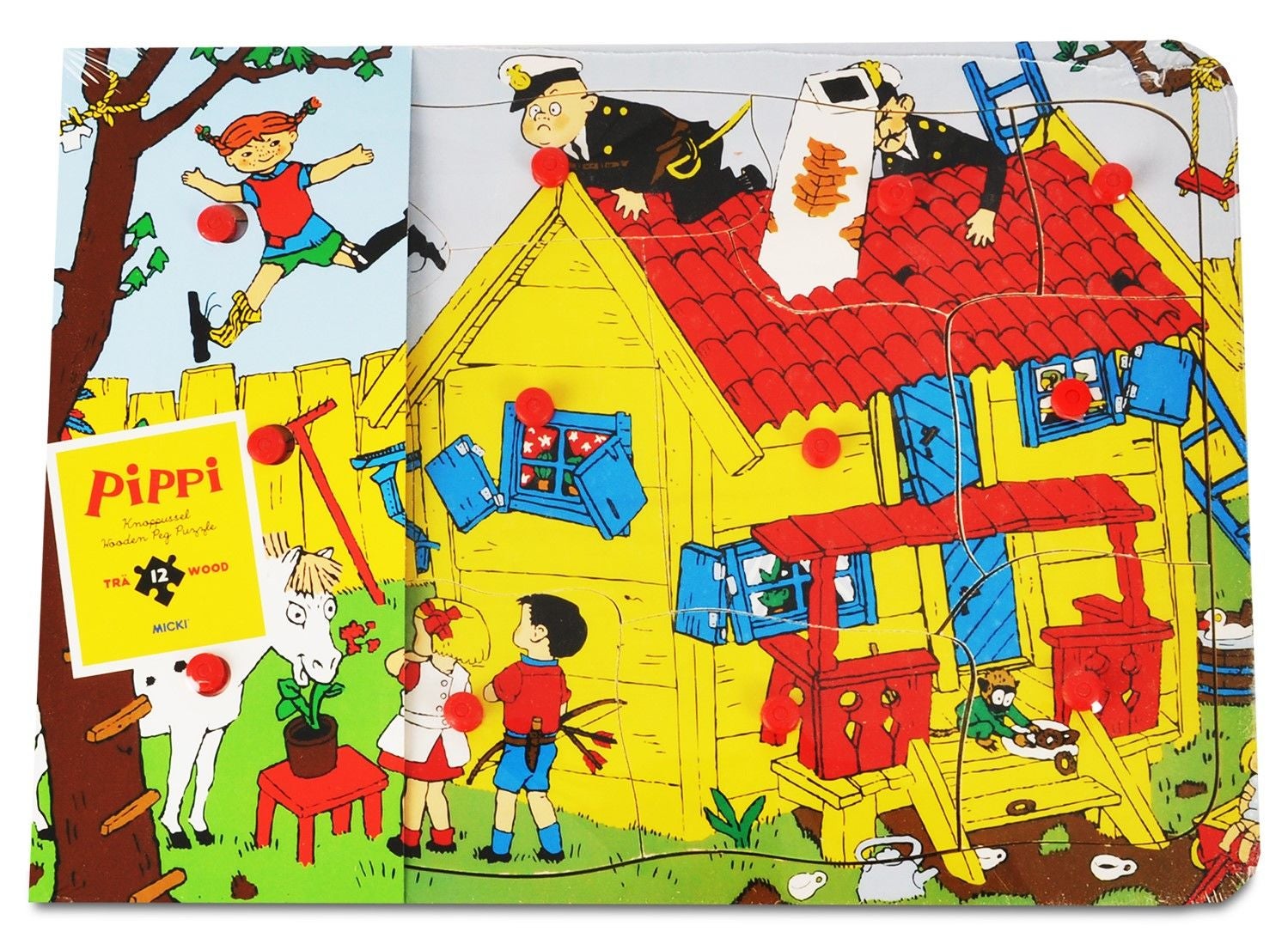 Pippi Knopfpuzzle Holz 12 Teile Pippi Knopfpuzzle Holz 12 Teile von Pippi Langstrumpf