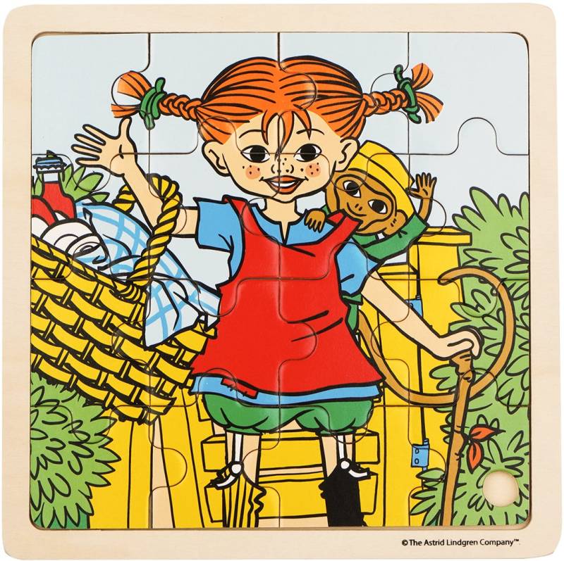 Pippi Langstrumpf Holzpuzzle Pippi &  Herr Nilsson 16 Teile von Pippi Langstrumpf